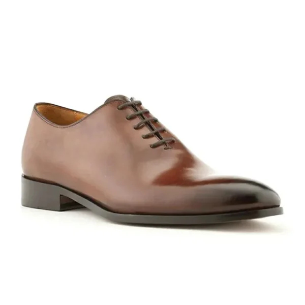 Best Sale Ace Marks Shoes Ace Marks Carlo Wholecut Oxford Plain Toe Brown Antique BrownAntique