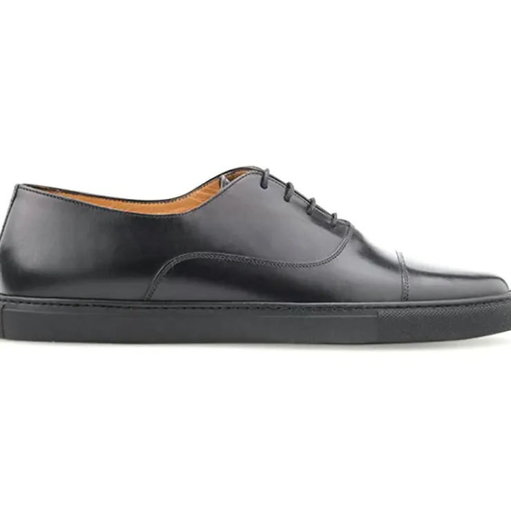 Discount Ace Marks Shoes Ace Marks Filipo Cap Toe Oxford Sneaker In Black Antique BlackAntique