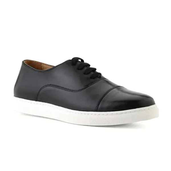 Shop Ace Marks Shoes Ace Marks Filipo II Cap Toe Oxford Sneaker In Black