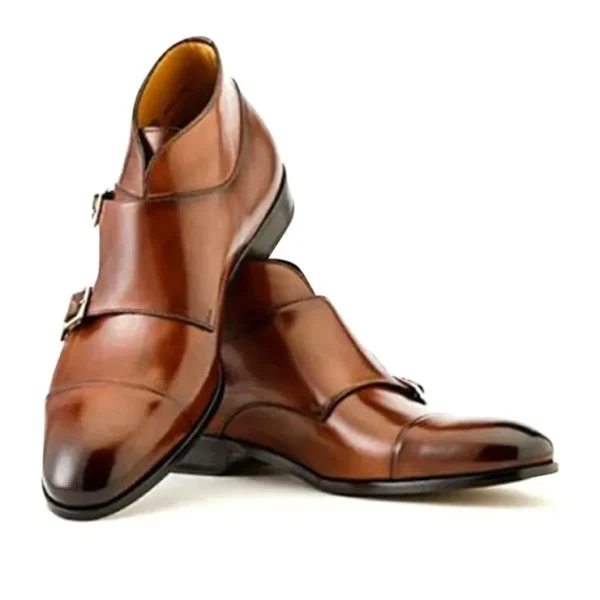 New Ace Marks Shoes Ace Marks James Monkstrap Boot In Brown