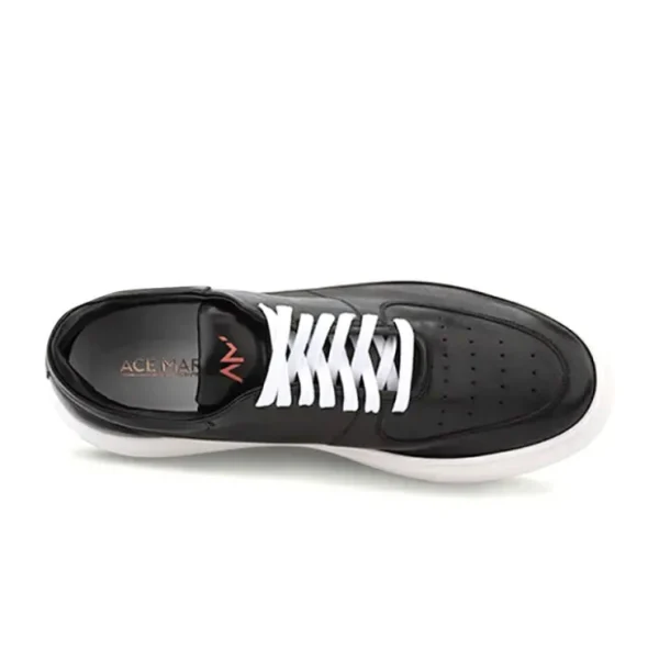 Sale Ace Marks Shoes Ace Marks Kody Lightweight Travel Sneaker in Black Leather BlackLeather