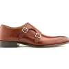 Discount Ace Marks Shoes Ace Marks Kurt Monkstrap Brandy Antique BrandyAntique