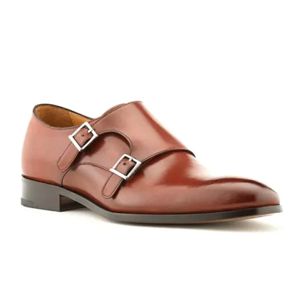 Discount Ace Marks Shoes Ace Marks Kurt Monkstrap Brandy Antique BrandyAntique