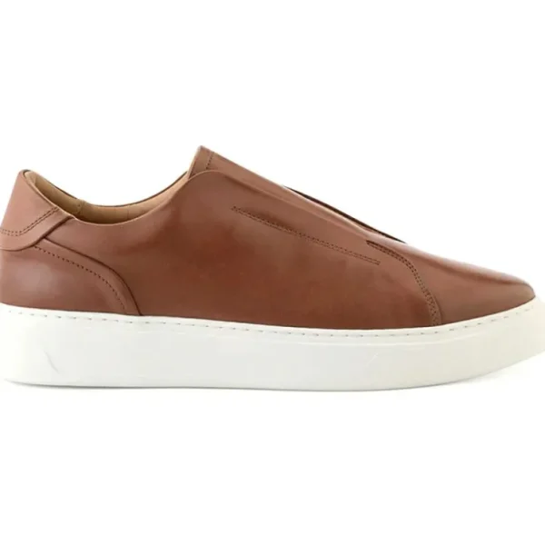 Outlet Ace Marks Shoes Ace Marks Misto Slip-On Sneaker In Cognac Leather CognacLeather