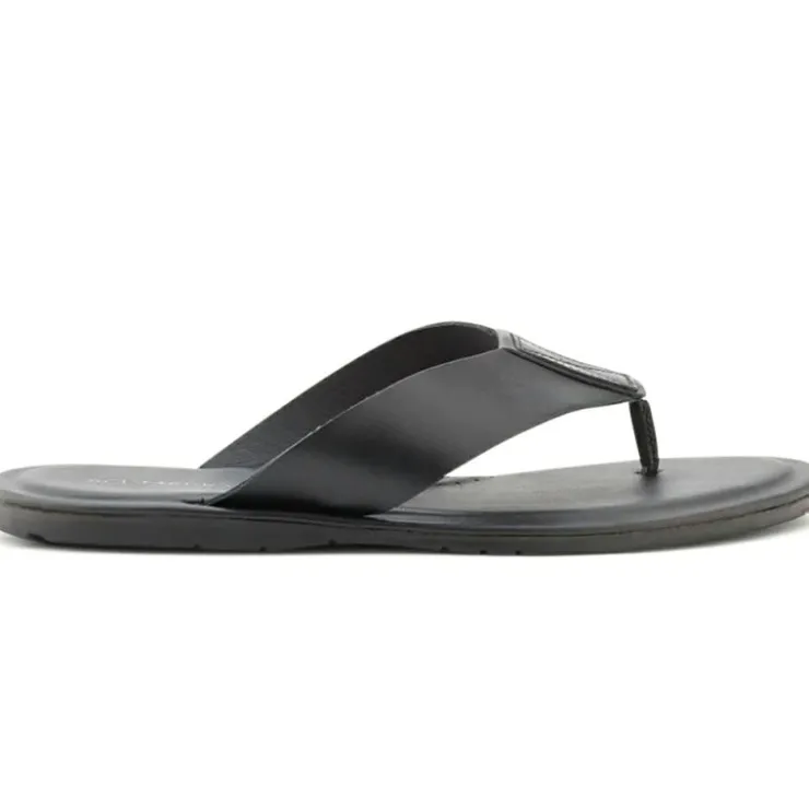 Best Sale Ace Marks Shoes Ace Marks Oceanio Thong Sandals In Black Leather BlackLeather