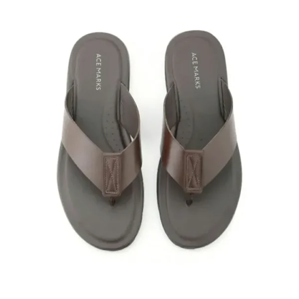 Sale Ace Marks Shoes Ace Marks Oceanio Thong Sandals In Brown Leather BrownLeather