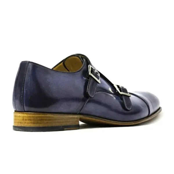 Discount Ace Marks Shoes Ace Marks Theo Monkstrap Vela Blue Nicol Antique VelaBlueNicolAntique