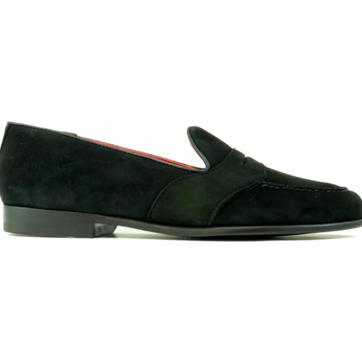 Hot Alan Payne Barney Suede Loafers Black