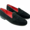 Hot Alan Payne Barney Suede Loafers Black