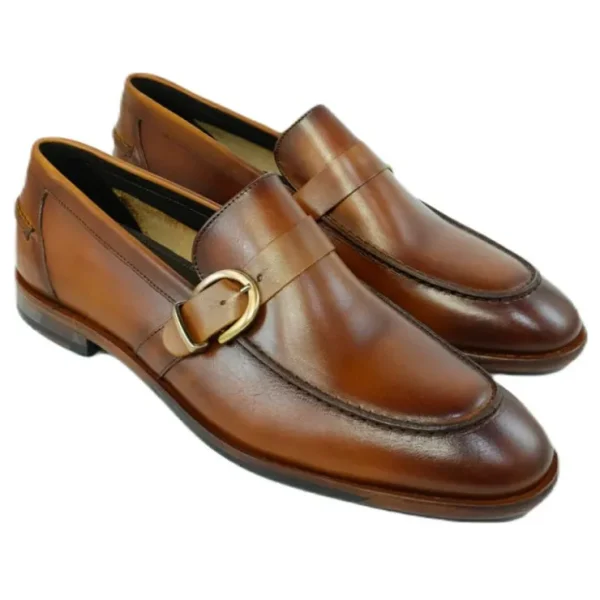 Flash Sale Alan Payne Daytona Buckle Loafer Cognac