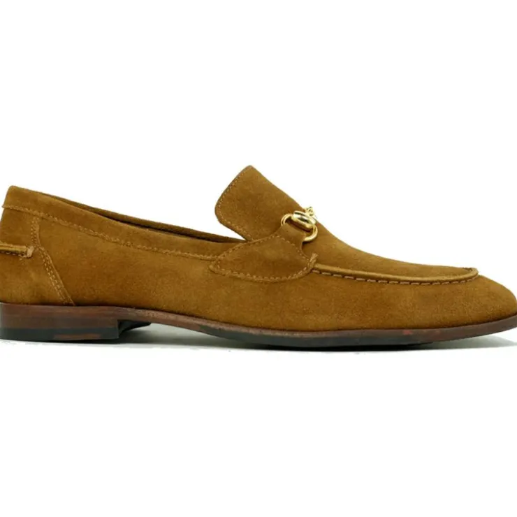 Hot Alan Payne Miami Suede Bit Loafers Bourbon