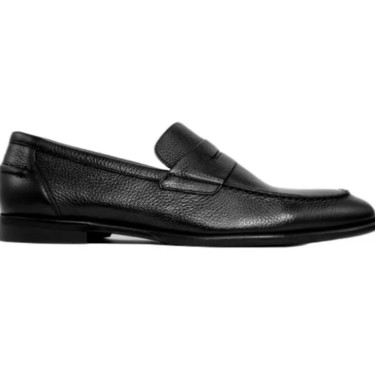 New Alan Payne Naples Penny Loafers Black