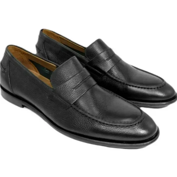 New Alan Payne Naples Penny Loafers Black