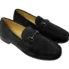 Sale Alan Payne Snaffle Suede Bit Loafers Black