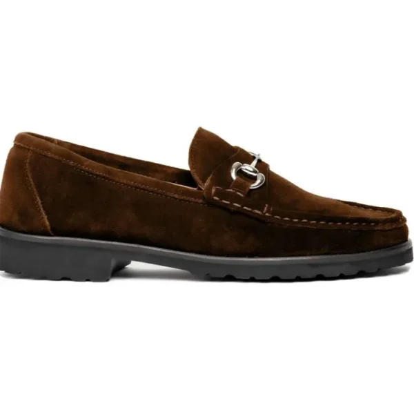 Cheap Alan Payne Wharton Suede Bit Loafers Brown