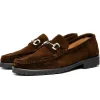 Cheap Alan Payne Wharton Suede Bit Loafers Brown