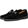 Discount Alan Payne Wharton Suede Bit Loafers Black