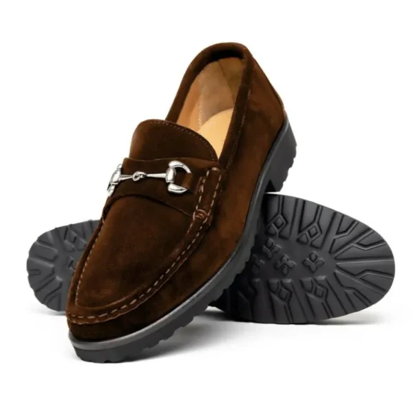 Cheap Alan Payne Wharton Suede Bit Loafers Brown