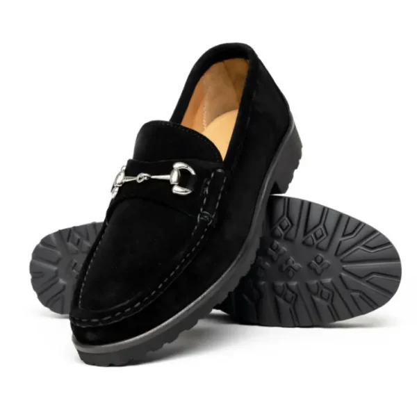 Discount Alan Payne Wharton Suede Bit Loafers Black