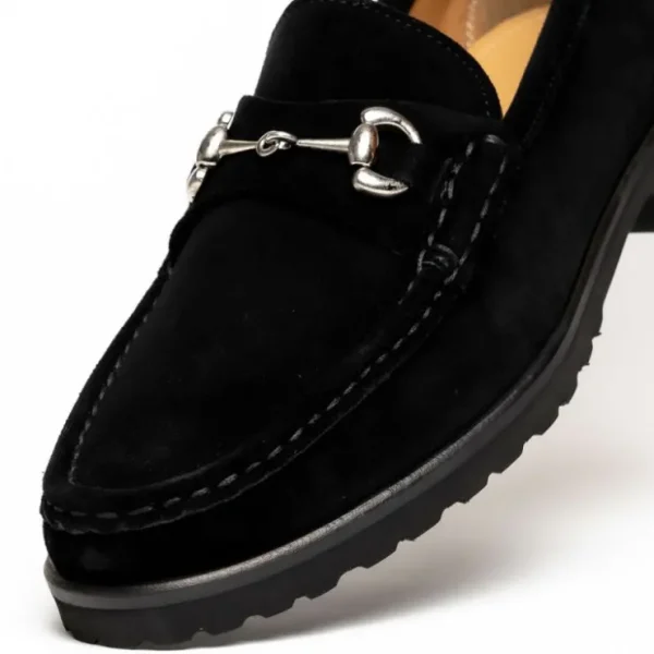 Discount Alan Payne Wharton Suede Bit Loafers Black