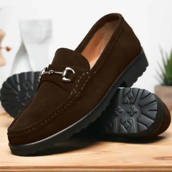 Cheap Alan Payne Wharton Suede Bit Loafers Brown