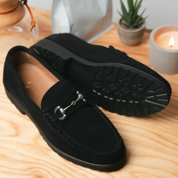 Discount Alan Payne Wharton Suede Bit Loafers Black