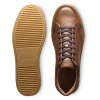 Best Allen Edmonds Barnes Leather Lace-Up Sneaker (7596) Coffee