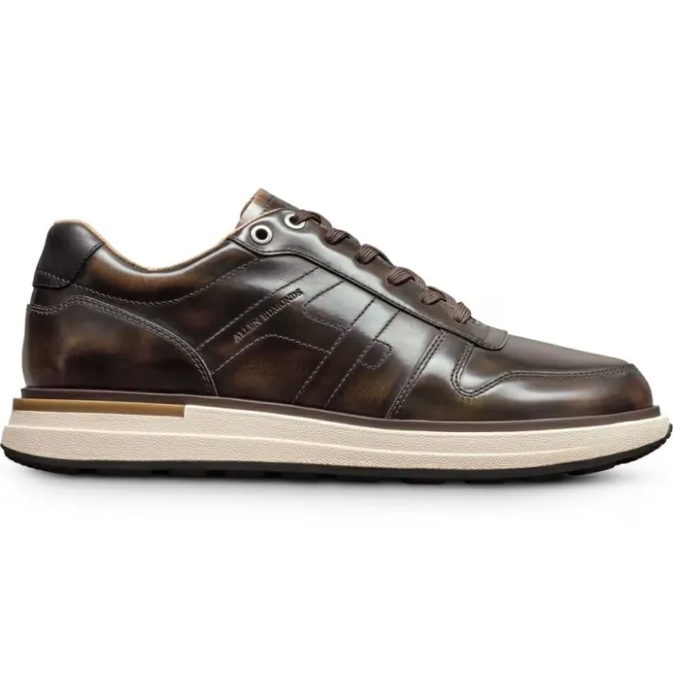 Cheap Allen Edmonds Elliot Leather Lace-Up Sneaker Antique Bronze (7649) AntiqueBrown