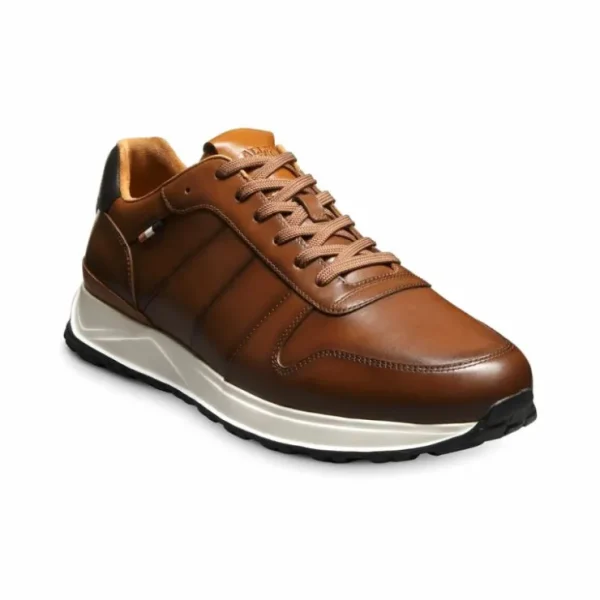 Best Sale Allen Edmonds Lawson Leather Lace-up Sneaker (5858) Chestnut