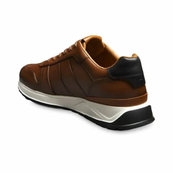 Best Sale Allen Edmonds Lawson Leather Lace-up Sneaker (5858) Chestnut