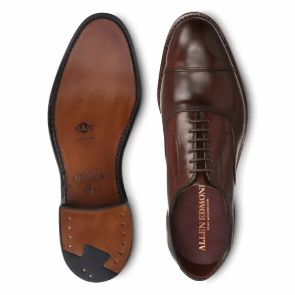 Flash Sale Allen Edmonds Park Avenue Shell Cordovan Cap-toe Oxford Dress Shoe (3993) Chili