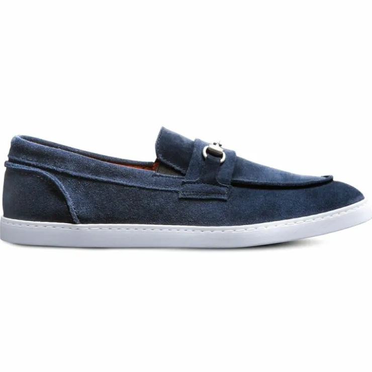 Discount Allen Edmonds Randolph Suede Bit Slip-on Sneaker (7073) Navy