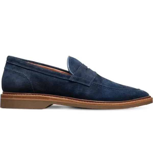 Cheap Allen Edmonds Randolph Verse Suede Penny Loafer (8099) Navy