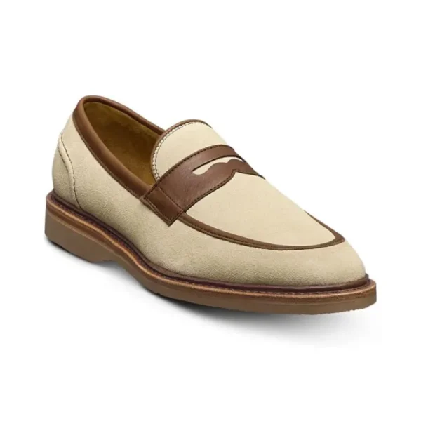 allen_edmonds_randolph_ve_2.webp Clearance Allen Edmonds Randolph Verse Suede & Leather Penny Loafer Sand / Chili (7987)