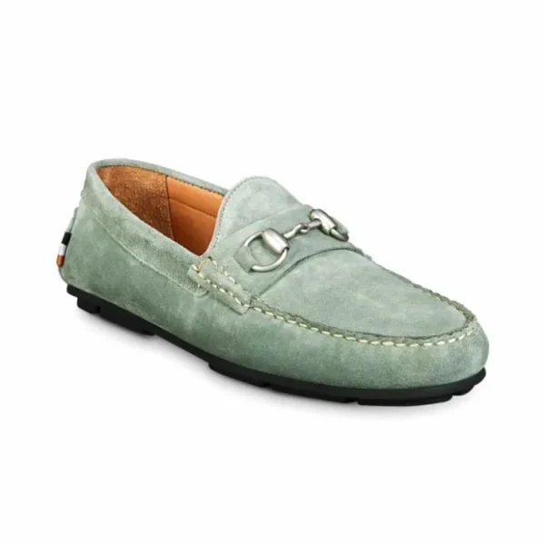 New Allen Edmonds Sebastian Leather Bit Driving Loafer (7085) Sage