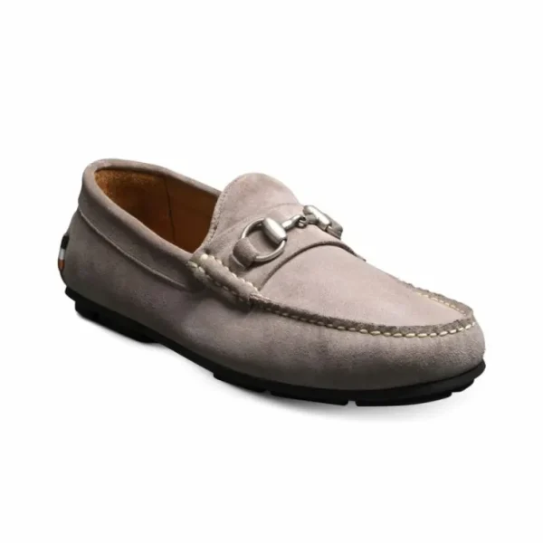 Cheap Allen Edmonds Sebastian Suede Bit Driving Loafer (6360) Pewter