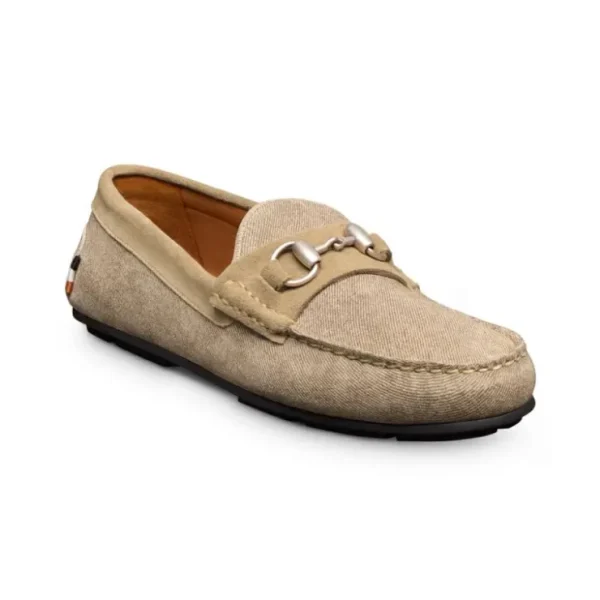 Best Sale Allen Edmonds Sebastian Suede Bit Driving Loafer (8046) Bone