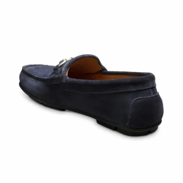 Best Allen Edmonds Sebastian Suede Bit Driving Loafer Navy Sea (6352) NavySea