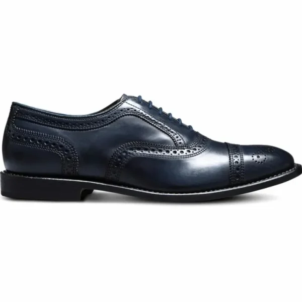 New Allen Edmonds Strand Leather Cap-toe Oxford Dress Shoe (6895) Navy