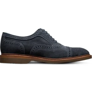 Clearance Allen Edmonds Strand Verse Suede Cap-toe Oxford (7982) Navy