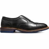 Discount Allen Edmonds Strandmok Leather Cap-toe Oxford with Dainite Rubber Sole Black Chromexcel (5555) BlackChromexcel