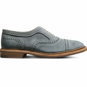 Cheap Allen Edmonds Strandmok Suede Cap-toe Oxford Slate Grey (4634) SlateGrey