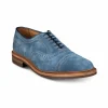 Best Sale Allen Edmonds Strandmok Suede Cap-toe Oxford (7183) Denim