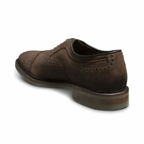 Cheap Allen Edmonds Strandmok Waxed Suede Cap-toe Oxford (2900) Brown