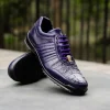 Online Belvedere Astor Genuine Hornback Caiman Crocodile Crocodile / Calfskin Sneakers (33599) Purple