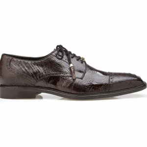 Best Sale Belvedere Batta Ostrich Leg Cap Toe Shoes (14006) Chocolate