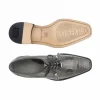 Best Belvedere Batta Ostrich Leg Cap Toe Shoes (14006) Gray