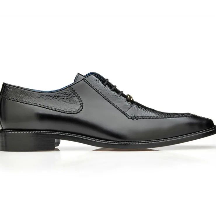 Hot Belvedere Biagio Genuine Ostrich Leg / Calfskin Shoes (B13) Black