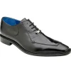 Hot Belvedere Biagio Genuine Ostrich Leg / Calfskin Shoes (B13) Black