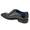 Hot Belvedere Biagio Genuine Ostrich Leg / Calfskin Shoes (B13) Black